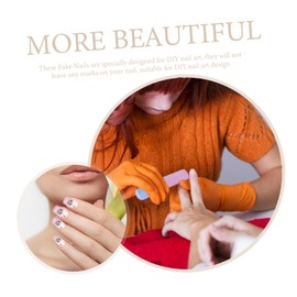 minkissy Artificial Fingernails Pcs Glitter Fake Nails Easy to Apply No Smell Comfortable Fit for Women's Nail Art