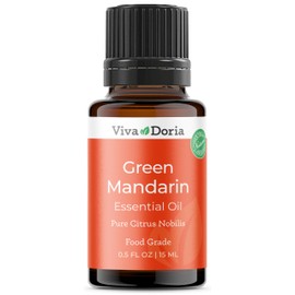 Viva Doria Green Mandarin Essential Oil, 100% Pure, Natural Essential Oil, Undiluted, for Aromatherapy | Food Grade, 15 mL (0.5 Fluid Ounce)