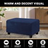 PrinceDeco Real Velvet Plush Ottoman Cover Soft Rectangle Folding Storage