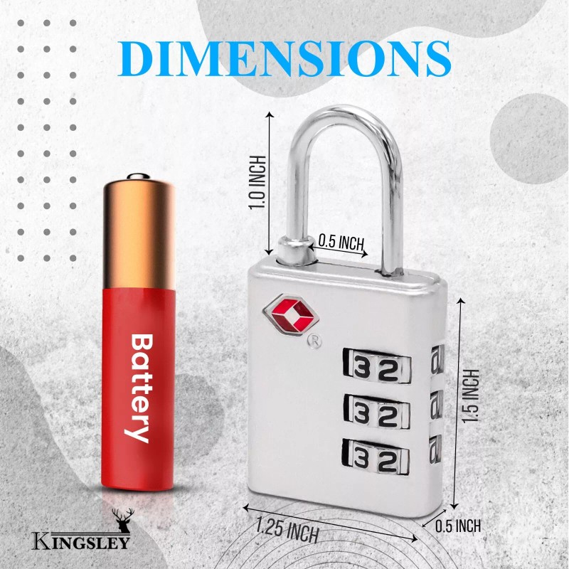 Unbranded TSA Lock Suitcase Travel Luggage 3 Digit Combination Reset
