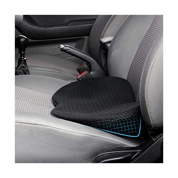 Livtribe Car Seat Cushion - Memory Foam Car Seat Pad - Sciatica & Lower Back Pain Relief - Car Seat Cushions for Driving - Road Trip Essentials for Drivers(Black)