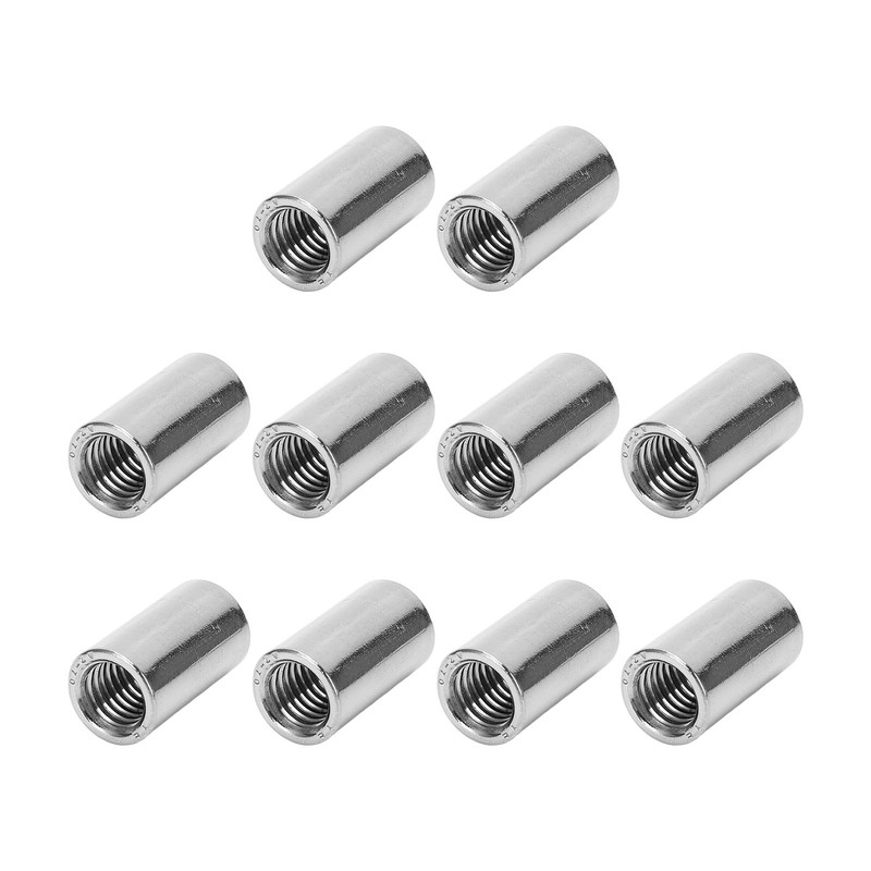 10Pcs Round Coupling Nut Stainless Steel Female Thread M10 Connector