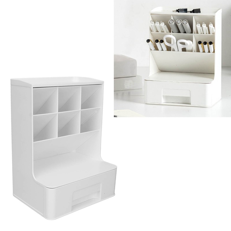 Storage Box Oblique Plug in Design Large Capacity Plastic Pen