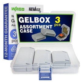 WAGO 3pc Gelbox for 221 Series 10 AWG Connectors with Assortment Case | Moisture Protection | IPX8 Listed | Includes (1x 207-1431) (1x 207-1432) (1x 207-1433) | 207 Series Gelbox | WAGO 221 Waterproof