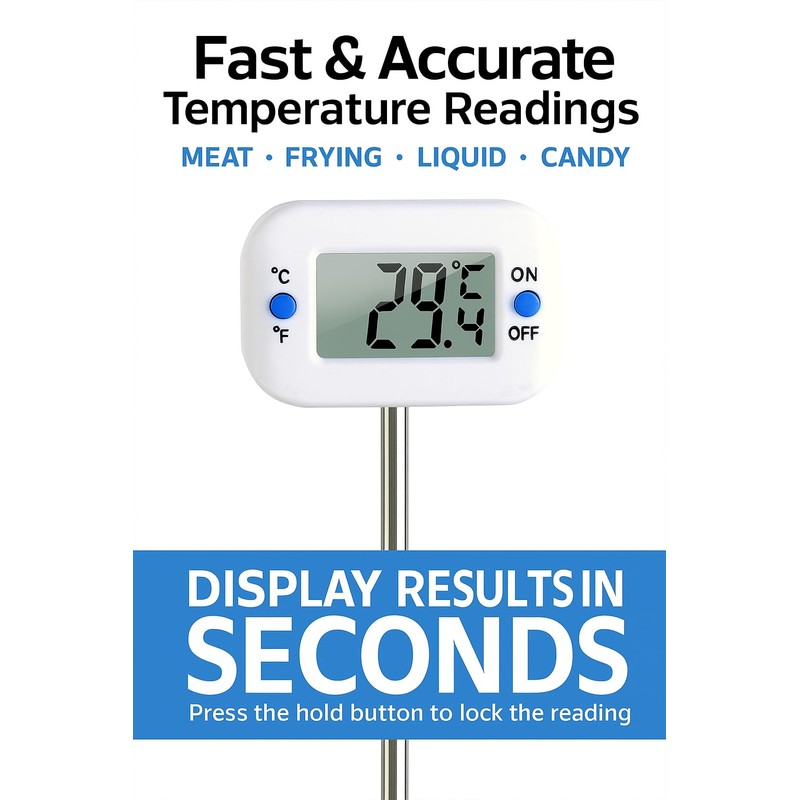 Digital Thermometer for Meat, Liquid, and Food