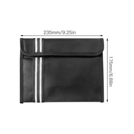 YunBey Fireproof Bag Fireproof Waterproof Money Bag (23.5 x 17.5 cm) Fireproof Document Bag with Zip for Documents Money Passport Notes