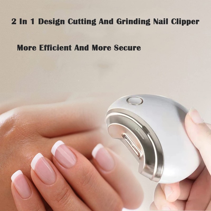 Electric Nail Clipper, Fingernail Cutter and File 2 in 1