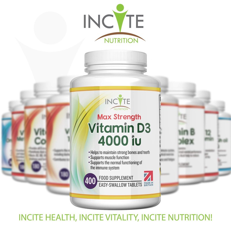 Vitamin D 4000iu - 400 Premium Vitamin D3 Easy-Swallow Micro