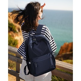 HOMIEE Lightweight Stylish Casual Backpack, Laptop Backpack Water-Resistant Daypack, Travel/School/Casual/Work Backpack (Dark Blue)