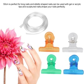 Nail Pinching Clips Nail Extension Set, Acrylic Nails Pinchers Tool Set Nail Extension, Fiberglass, for Personal Home Use Professional Nail Salon