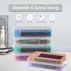 Amusingtao 6 pcs Pencil Box, Stackable Clear Pencil Storage with