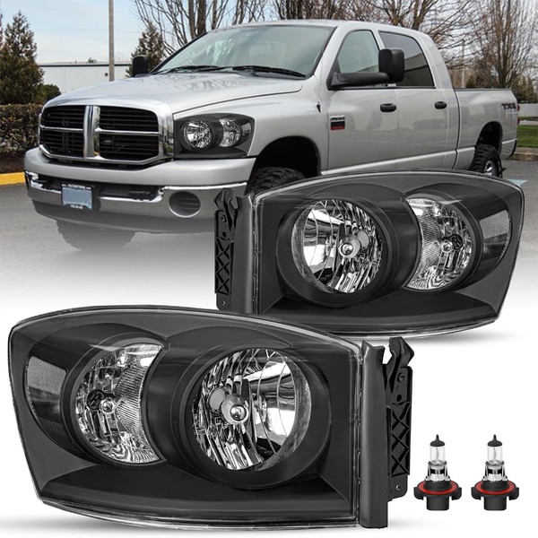 SOCKIR Headlight Assembly Fits for 06-08 Dodge Ram 1500/06-09 Ram