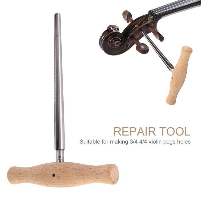 RiToEasysports Violin Reamer 1:30 Conical with Wooden Handle for 3/4