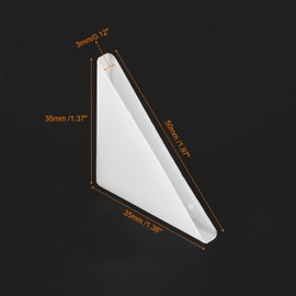 QUARKZMAN Corner Protectors Edge Protection 3 x 50 mm Triangle Shape Glass Corner Protectors Cushion Pack of 20 Plastic Corner Protectors for Corner Protection of Glass, Mirrors, Tiles, White