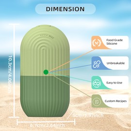 XKMiess Ice Cube Roller Massager for Face, Eyes and Neck Naturally Conditioning and Skin Care,De-Puff Eye Bags,Reduce Migraine Pain,Reusable Massage Silicone Ice Mold (Green)