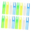 GRIRIW 16Pcs DIY Arrow Nocks Tails Transparent Blue Green White