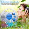 Shower Radio, Portable AM/FM Shower Radio, Waterproof Hanging Shower Radio