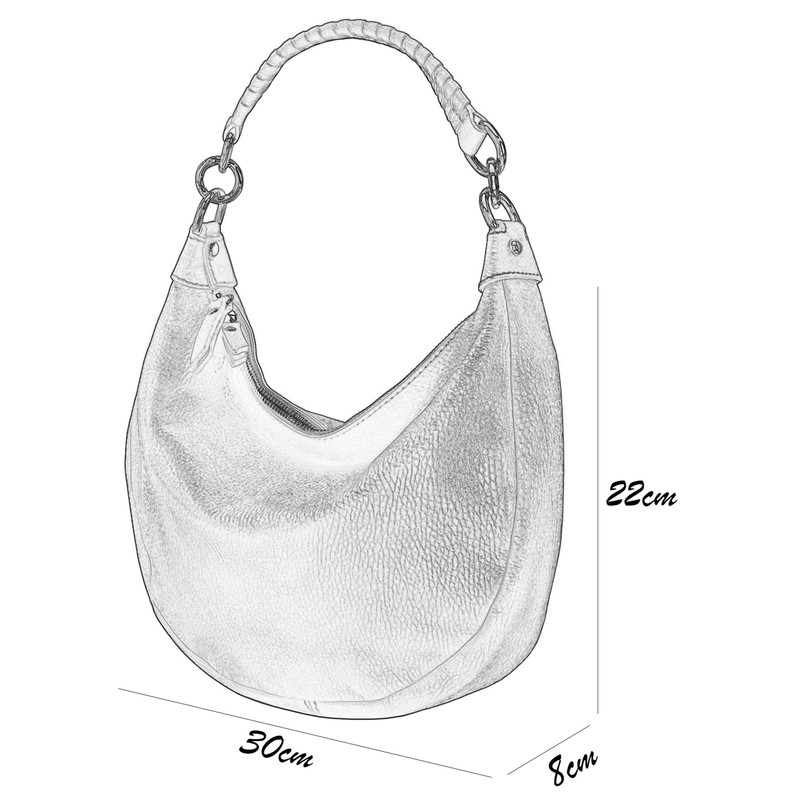 SH Leder Mina G668 Women's Crescent Shaped Bag Stylish Banana