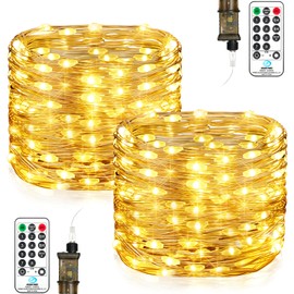 Fairy Lights Plug in, 15M 150LEDs String Lights, 8 Modes Warm White Copper Wire Fairy Lights with Remote, Waterproof Fairy Lights Mains Powered, Wire Lights for Indoor Outdoor Wedding Christmas