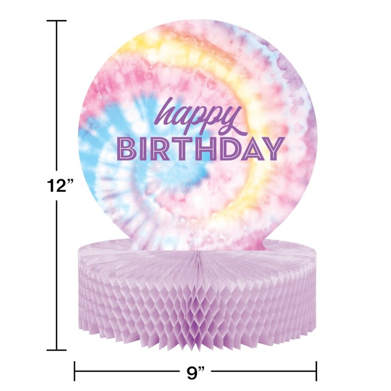 Trendware Tie Dye Birthday Party Kit, Serves 8