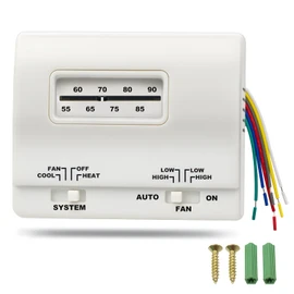 7330F3852 RV Air Conditioner Thermostat Stage Heat/Cool Compatible with Coleman Mach Rv Thermostat,Coleman Rv Air Conditioners Mach Series,White
