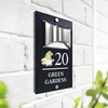 Custom Signs Solar Illuminated Modern Anthracite Grey House Number Sign