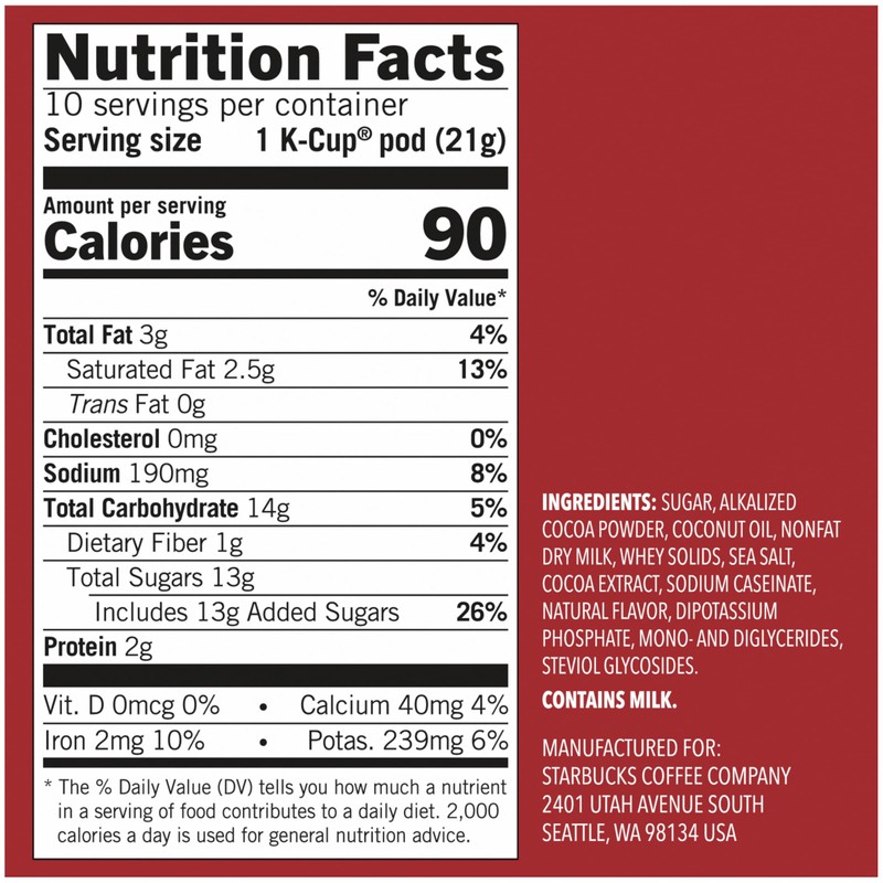 Starbucks Hot Cocoa K-Cup Coffee Pods (10 Count (Pack of