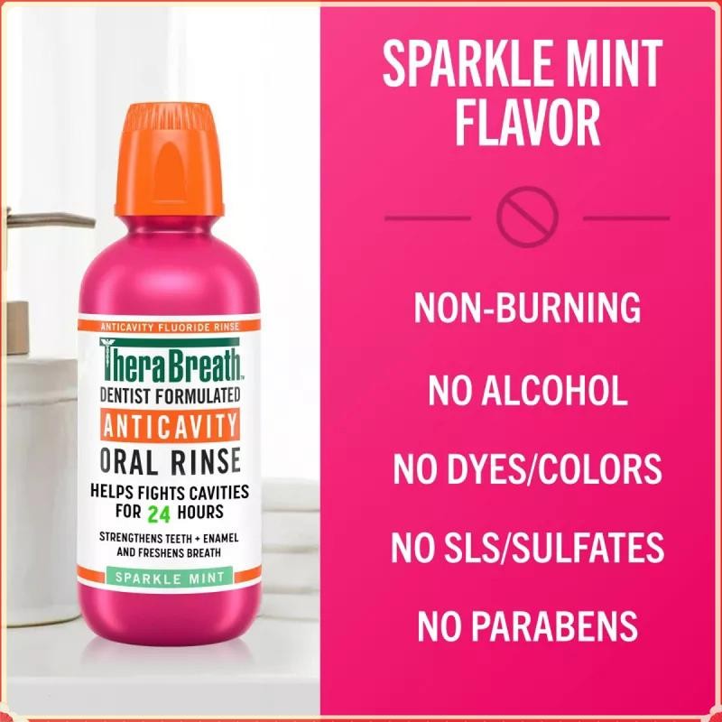 TheraBreath Anticavity Fluoride Mouthwash - Sparkle Mint:_33 fl oz