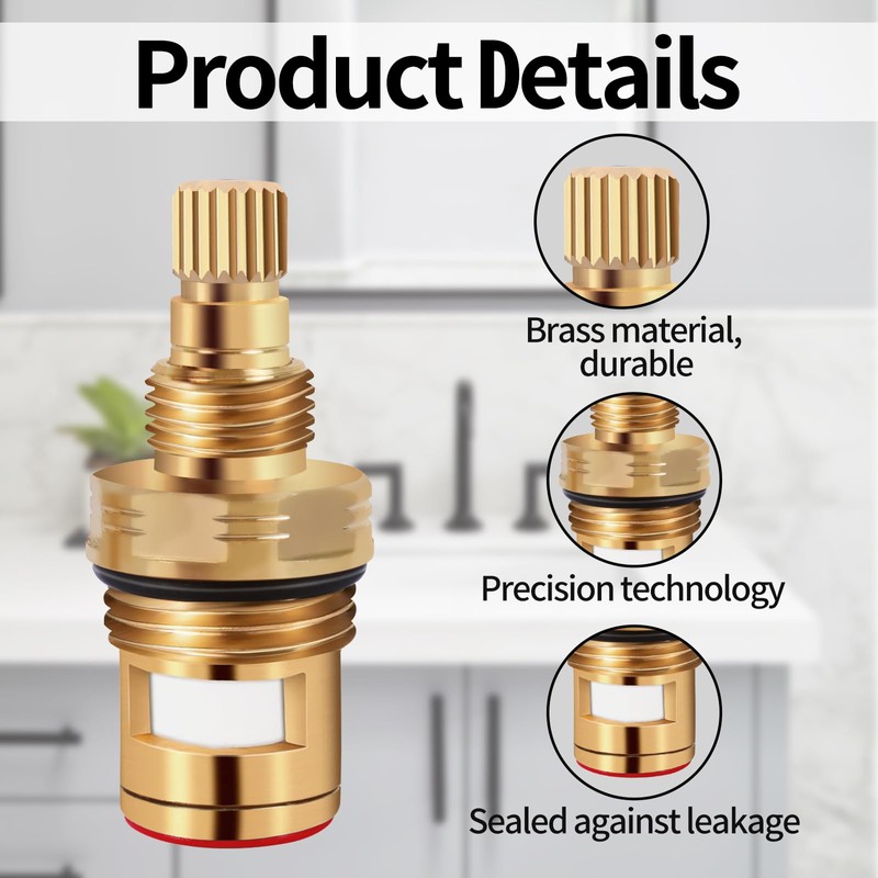 Brass KSRPL3200HC Replacement Parts Hot Ceramic Disc Cartridge,Brass Construction, 2-1/8"（1