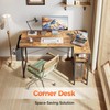 Mericonia Small L Shaped Computer Desk with Power Outlets, Gaming