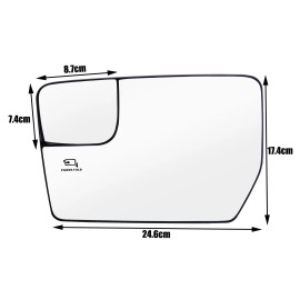 OEMASSIVE For Ford F-150 F150 2011-2014 Pickup Driver Left Side Mirror Glass Heated Convex