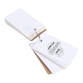 VILLFUL Pages Kraft Study Cards Binder White Note Index Cards for Greeting Bookmark Memo Scratch Pads for School Office Use