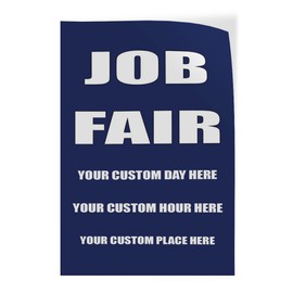 Custom Door Decals Vertical Vinyl Stickers Multiple Sizes Job Fair Custom Business Industrial Luggage & Bumper Stickers for Cars 18x24Inches