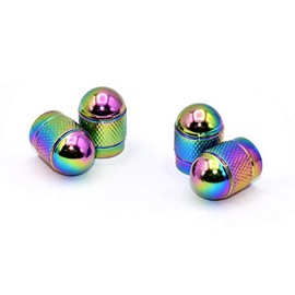 Iridescent Neon Bullet Universal Valve Caps