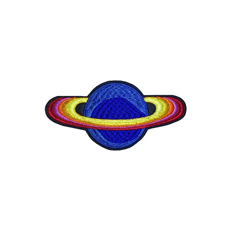 Papapatch Cute Space Blue Planet Colorful Rings Explorer Outer Cartoon