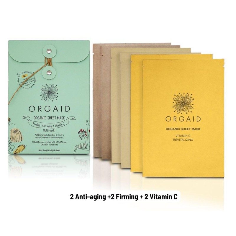 ORGAID Organic Sheet Mask | Made in USA (Assorted Multi-pack,