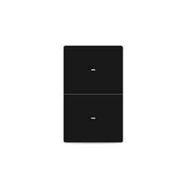LOUYSGEN Smart Switch 118X72X38MM Need Neutral Wire,2.4GHz WiFi,Plastic Push Button Switch Timer Function Work with Alexa/Tuya/Smart Life,Black 2 Gang