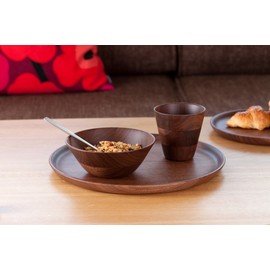 La, Loose hikiyose 2 Tier ll (Dish Ll) Walnut Wood 130143