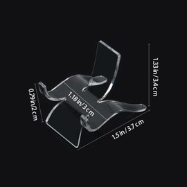 (24 PCS）Display Stand,Acrylic Rock Display stands,Clear Display Easel Stands Pedestal for Crystal Geodes Rock Mineral Agate Fossil Coral crystal/gemstone Small Collectibles Display Stands (Small)