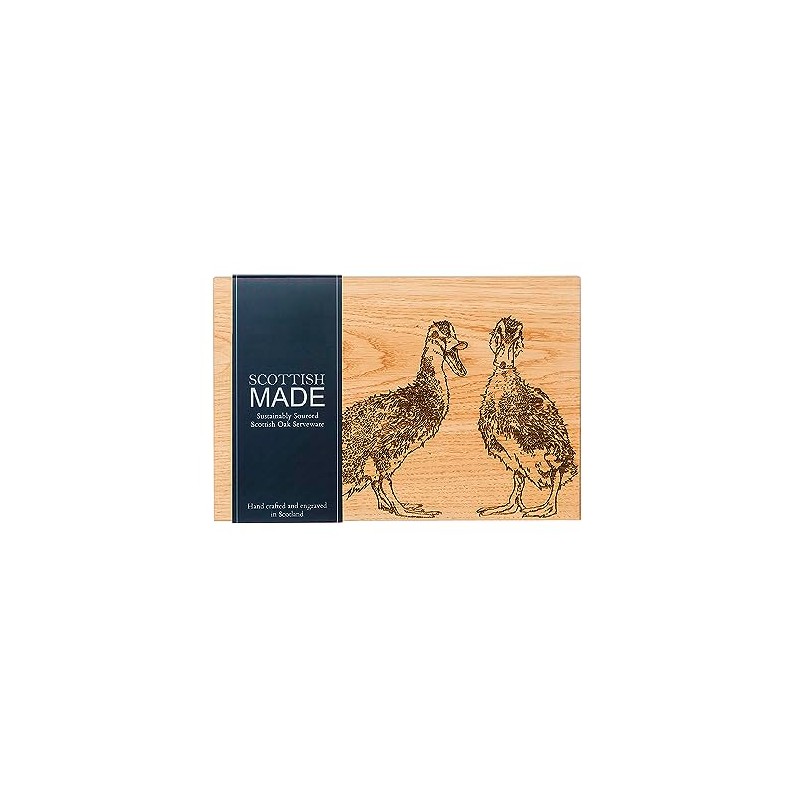Selbrae House Oak Cutting Board. Quacking Ducks Design. Practical, Durable,