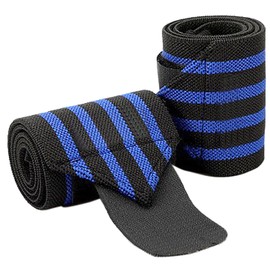 YIKANGHENG Wrist Brace, 1 Pair (2 Pcs) Lengthen 21 Inch x 3.1 Inch High Elastic Polyester Wrist Supports for Basketball and Sports (Blue)