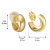 HAISWET Clip On Hoop Chunky Minimalist Small Earrings For Women