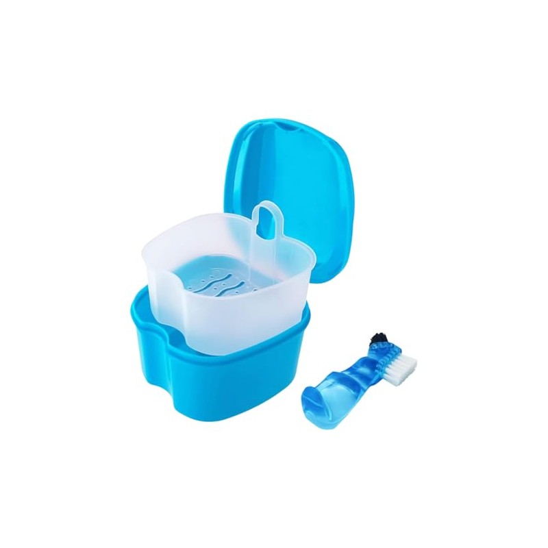 Denture Box Cleaning Set with Denture Brush, Denture Box Prosthesis