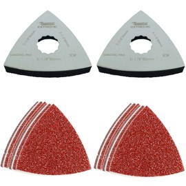 42 x SabreCut SC42SPK80 Large 80mm x 80mm Sanding Pads and Sanding Sheets Kit Compatible with Fein SuperCut and Festool Vecturo (Non-StarLock) Oscillating Multitool Multi Tool Accessories