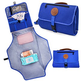 Portable Changing Pad for Baby - Diaper Changing Pad - Waterproof, Foldable and Easy to Clean Travel Changing Pad Mat - Lightweight Diaper Clutch Bag for Parents on The Go.