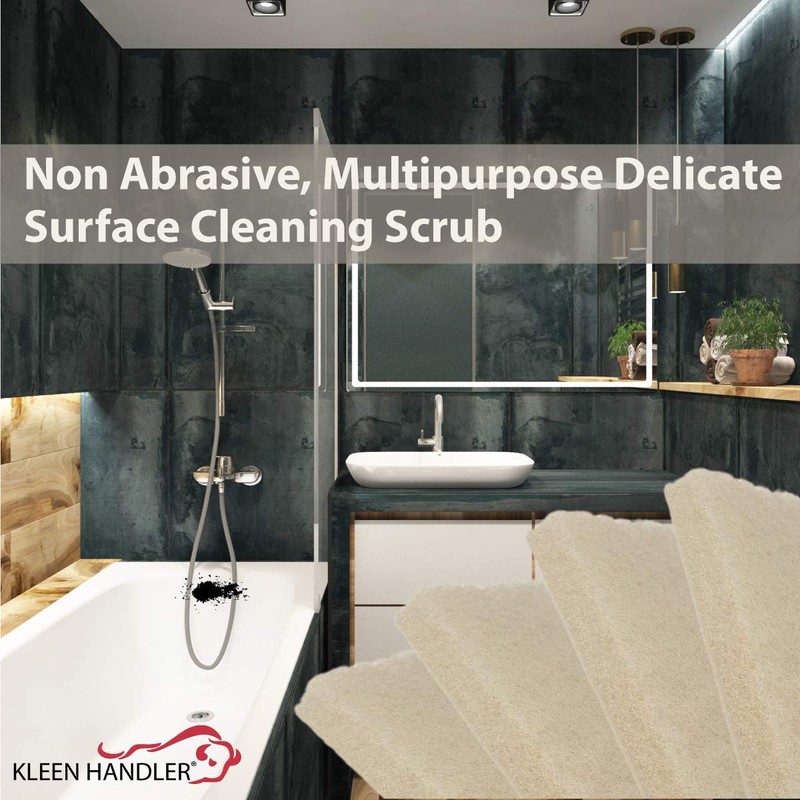 KLEEN HANDLER Light White Cleaning Pad | Multipurpose Household Scrub,