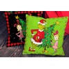Merry Christmas Throw Pillow Covers 18x18 Green Christmas Winter Holiday