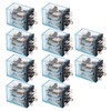 10Pcs Coil Power Relay Small Intermediate Electromagnetic 8 Pin 2