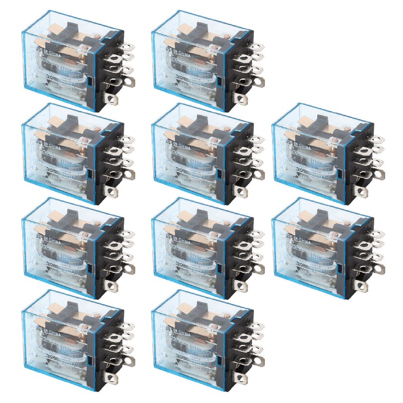 10Pcs Coil Power Relay Small Intermediate Electromagnetic 8 Pin 2