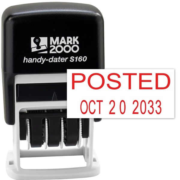 Cosco 2000 Plus Self-Inking Rubber Date Office Stamp with Posted